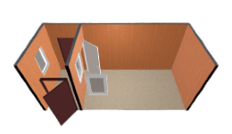 Модульный пост охраны ПО1-6х2.4 (МДФ)